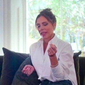 ✨ SOLD! VICTORIA BECKHAM Baby Pink Shirt Crown Embellished Embroidered Crystals